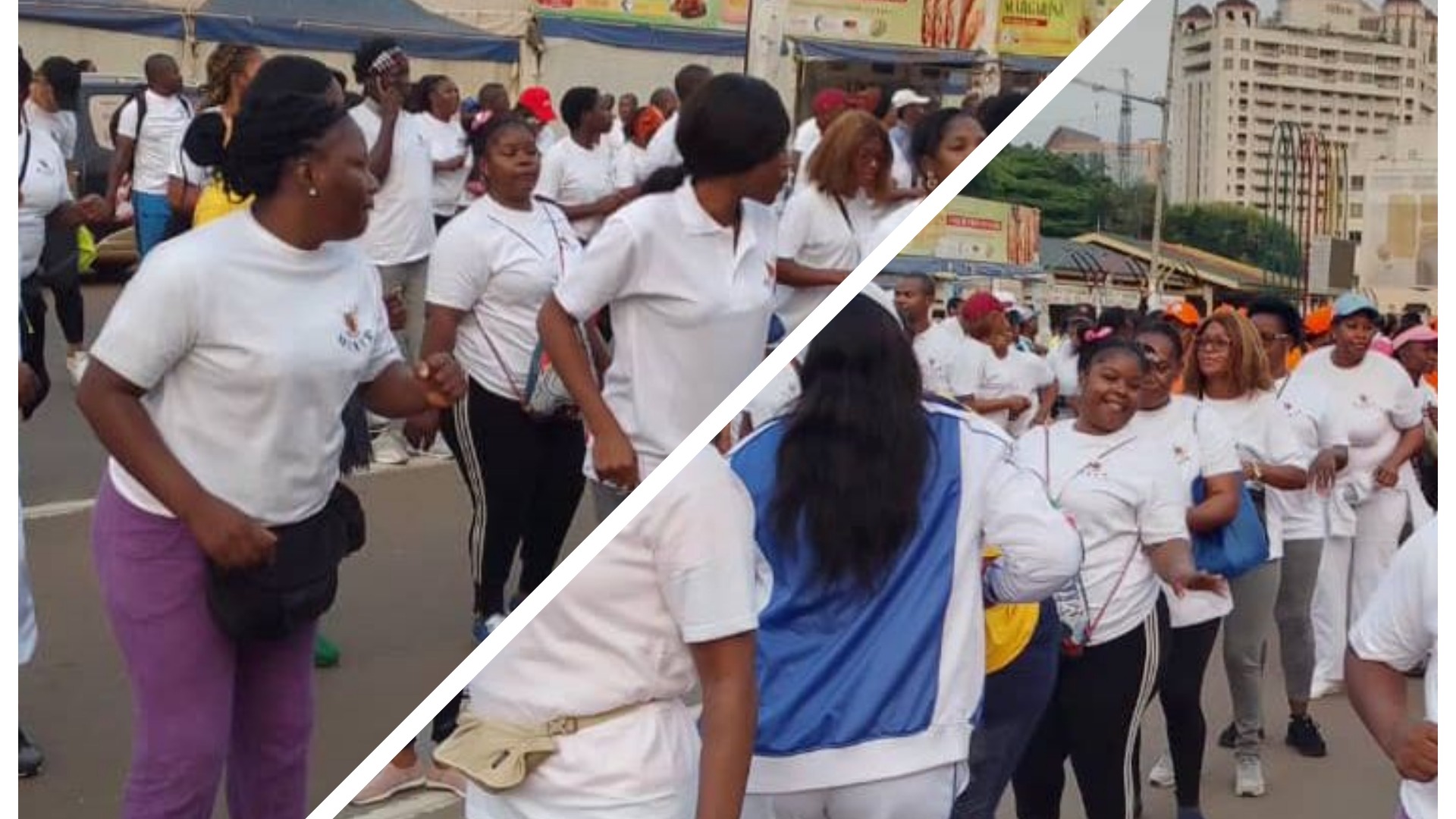 Célébration de le 39ème édition de la Journée Internationale de la Femme: les Femmes du MINTP participent à la grande marche sportive organisée pour la circonstance au Boulevard du 20 mai