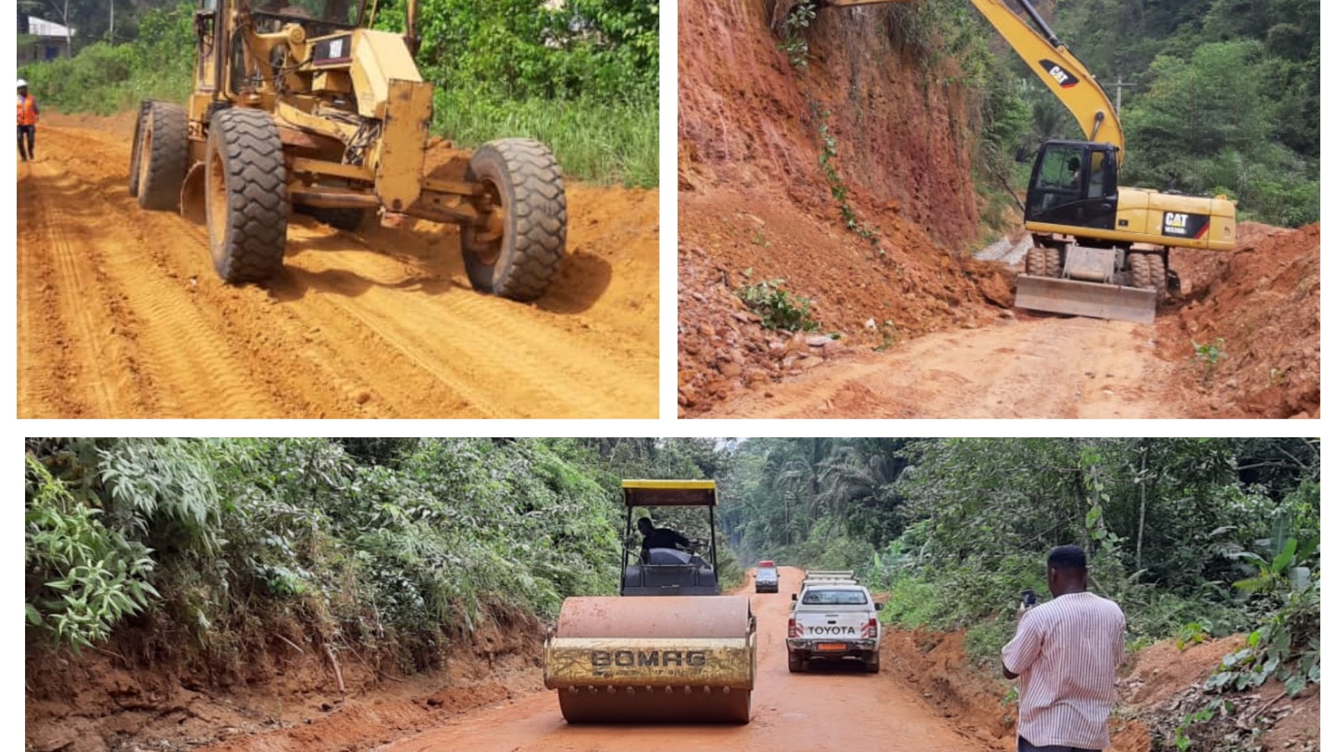 Entretien de la route Songmbengue-Ngambe : l’entreprise effectue une planche d’essai à base d’un produit stabilisant