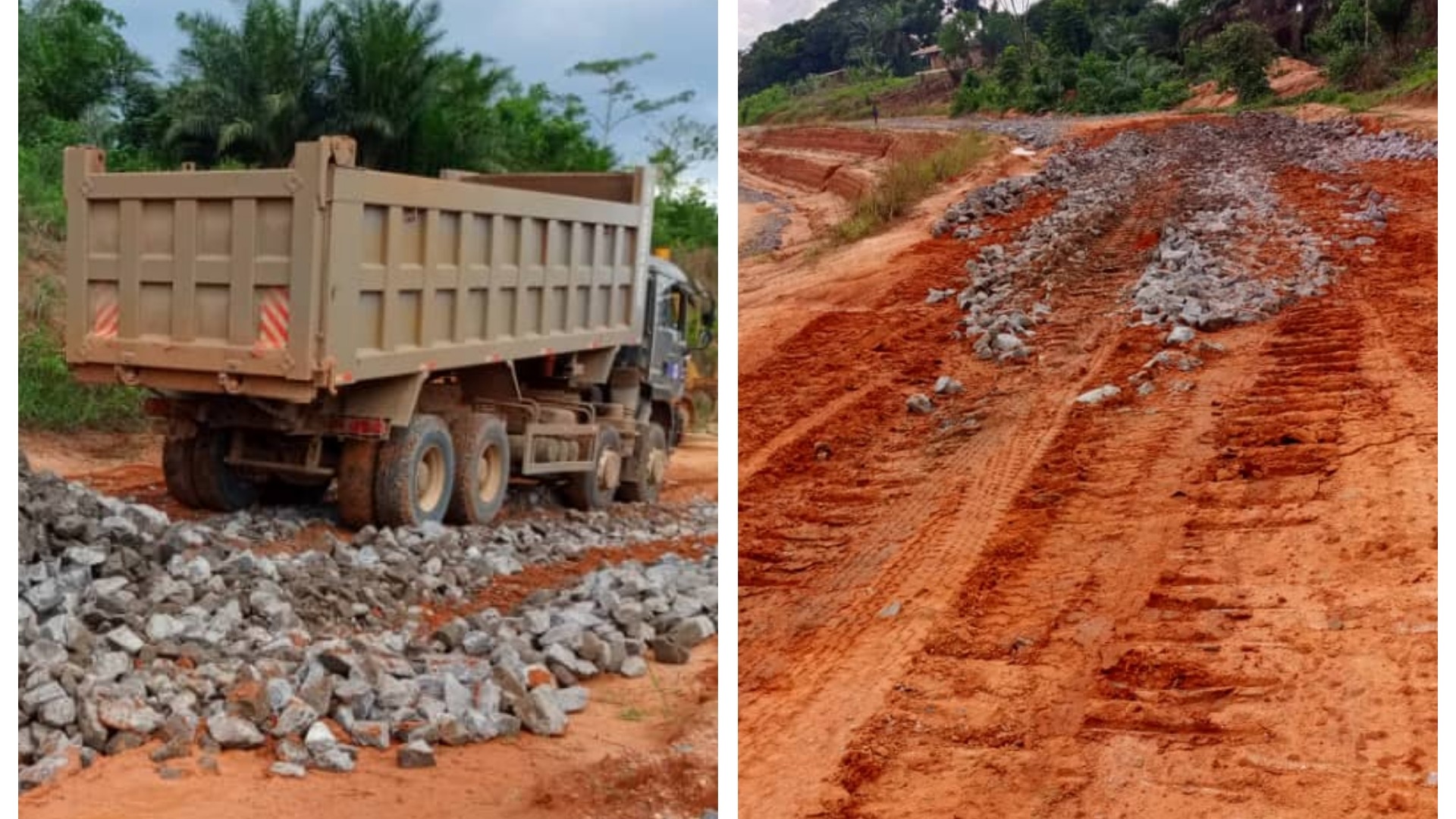 Route Douala-Bonepoupa : l’entreprise CABTE procède au traitement d’un bourbier au PK 27+700